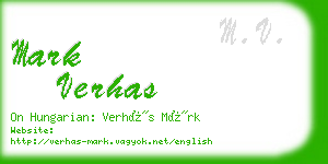 mark verhas business card